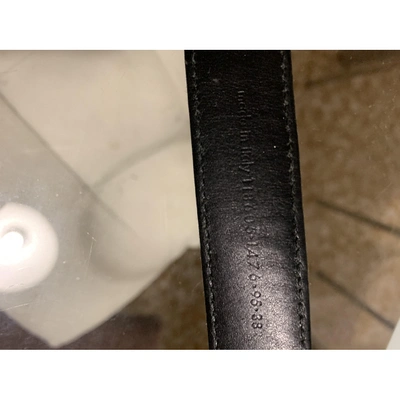 Pre-owned Saint Laurent Leather Belt In Black