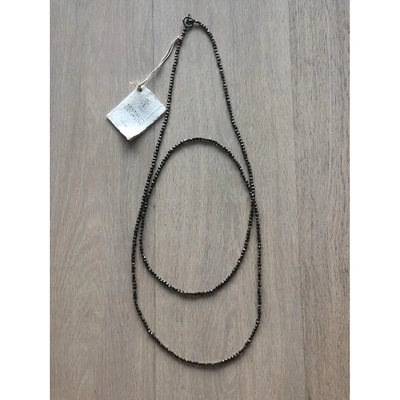Pre-owned Brunello Cucinelli Anthracite Metal Necklace