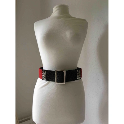 Pre-owned Escada Leather Belt In Red