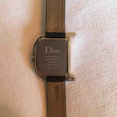 Pre-owned Dior D Black Steel Watch