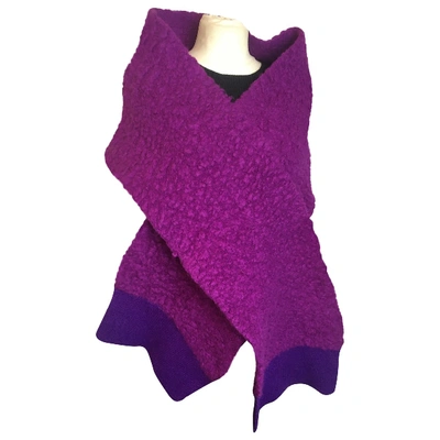 Pre-owned Stella Mccartney Wool Scarf In Purple