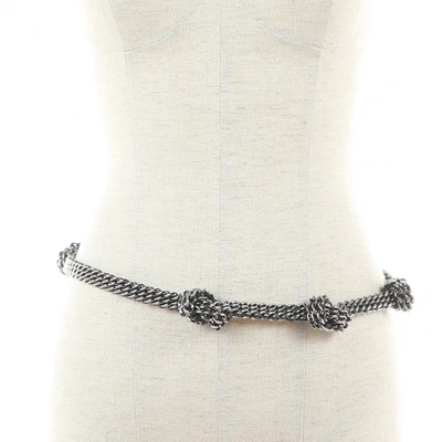 Pre-owned Burberry Silver Chain Belt