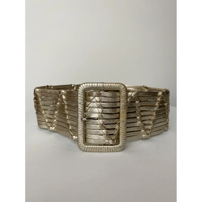 Pre-owned Ralph Lauren Leather Belt In Gold