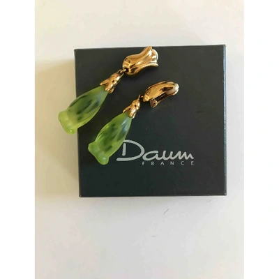 Pre-owned Daum Earrings In Gold
