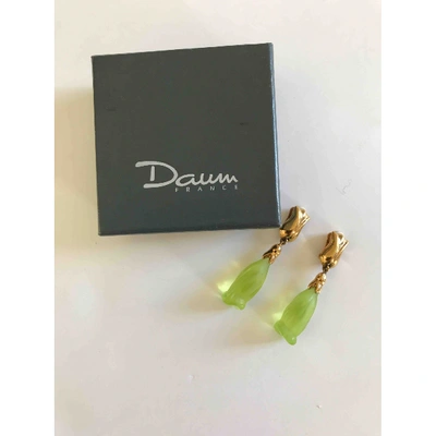 Pre-owned Daum Earrings In Gold