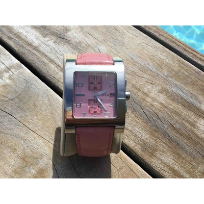 Pre-owned Guess Watch In Pink