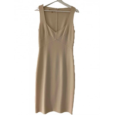 Pre-owned Michael Kors Ecru Wool Dress