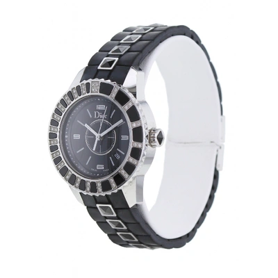 Pre-owned Dior Christal Black Steel Watch
