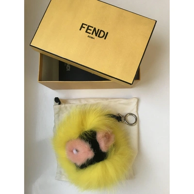 Pre-owned Fendi Yellow Fox Purses, Wallet & Cases