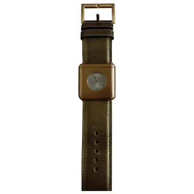 Pre-owned Prada Gold Steel Watch