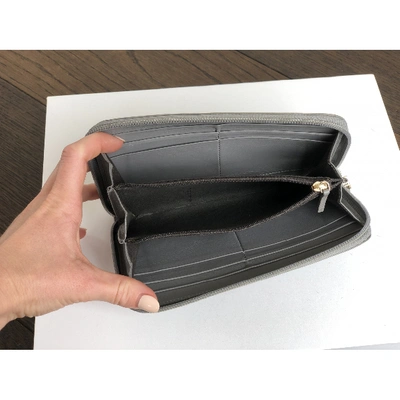 Pre-owned Fendi Leather Wallet In Grey