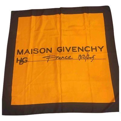 Pre-owned Givenchy Silk Handkerchief In Orange