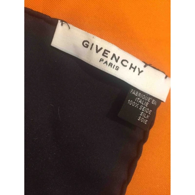 Pre-owned Givenchy Silk Handkerchief In Orange