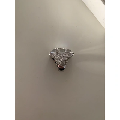 Pre-owned Dior Silver Steel Ring