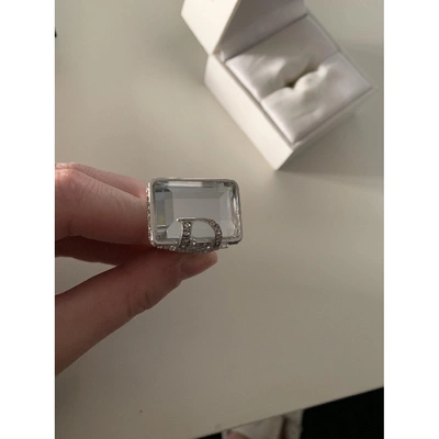 Pre-owned Dior Silver Steel Ring