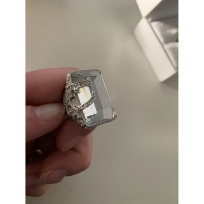 Pre-owned Dior Silver Steel Ring