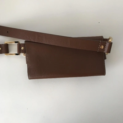 Pre-owned Rachel Zoe Leather Belt In Brown