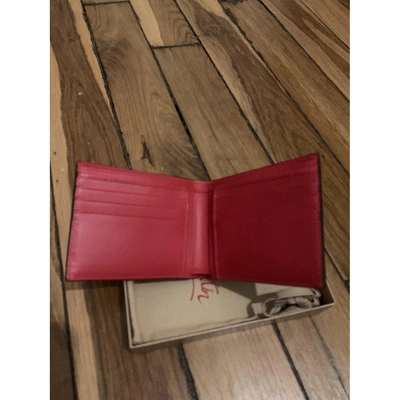 Pre-owned Christian Louboutin Panettone Camel Leather Wallet