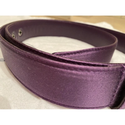 Pre-owned Prada Purple Silk Belt
