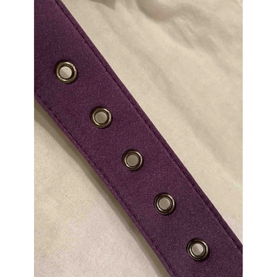 Pre-owned Prada Purple Silk Belt