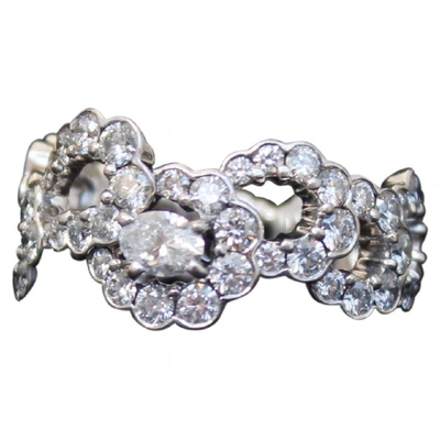 Pre-owned Dior Silver White Gold Ring