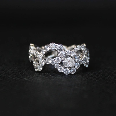 Pre-owned Dior Silver White Gold Ring