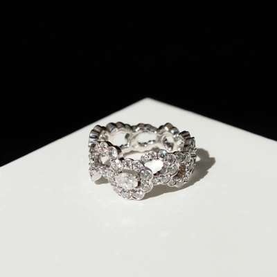 Pre-owned Dior Silver White Gold Ring