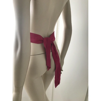 Pre-owned Versace Belt In Pink