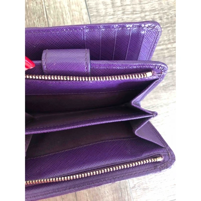 Pre-owned Ferragamo Leather Wallet In Purple
