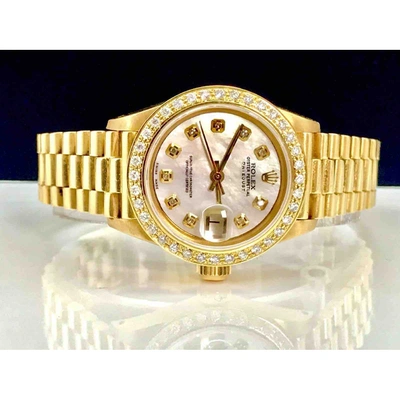 Pre-owned Rolex Lady Datejust 26mm Gold Yellow Gold Watch