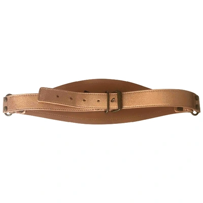 Pre-owned Lanvin Leather Belt In Beige