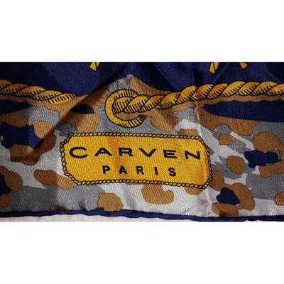 Pre-owned Carven Silk Neckerchief In Multicolour