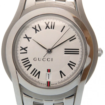 Pre-owned Gucci White Steel Watch