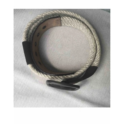 Pre-owned Dolce & Gabbana Cloth Belt In Beige