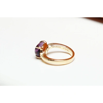 Pre-owned Bulgari Yellow Gold Ring In Purple