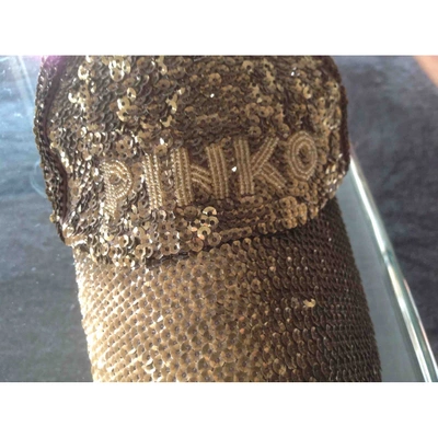 Pre-owned Pinko Cap In Gold