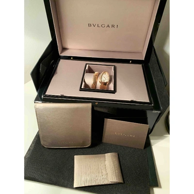 Pre-owned Bulgari Serpenti Pink Gold Watch