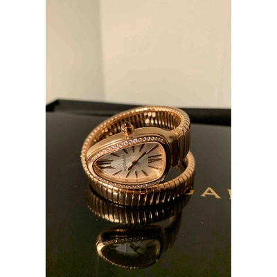 Pre-owned Bulgari Serpenti Pink Gold Watch