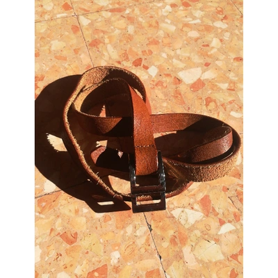 Pre-owned Maison Margiela Leather Belt In Brown