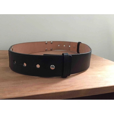 Pre-owned Carven Black Leather Belt