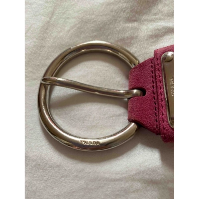 Pre-owned Prada Belt In Pink