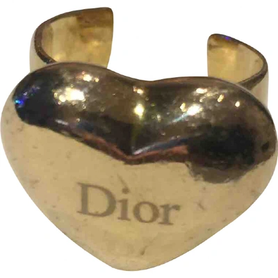 Pre-owned Dior Gold Silver Ring