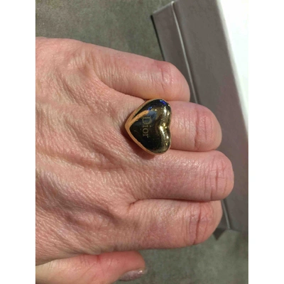 Pre-owned Dior Gold Silver Ring