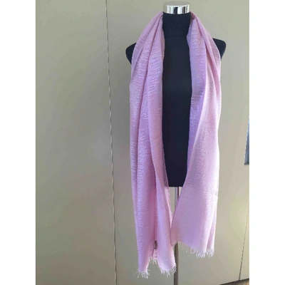 Pre-owned Agnona Cashmere Stole In Pink