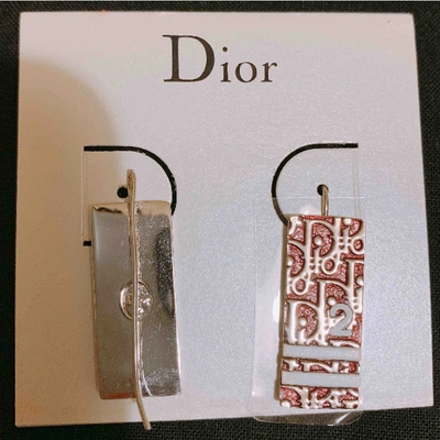 Pre-owned Dior Oblique Earrings In Red