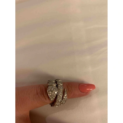 Pre-owned Bulgari Serpenti White Gold Ring In Other