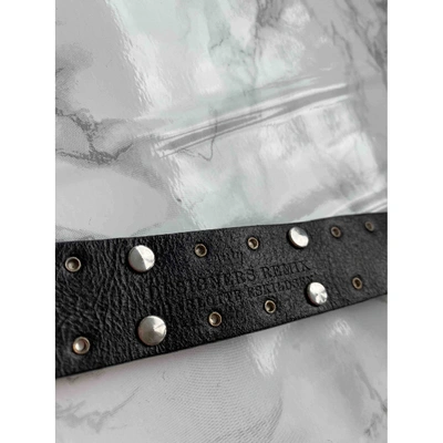 Pre-owned Designers Remix Leather Belt In Black