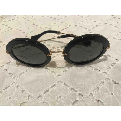 Pre-owned Miu Miu Black Sunglasses