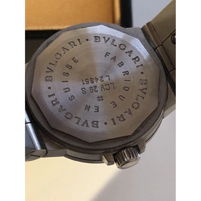 Pre-owned Bulgari Grey Steel Watch