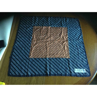 Pre-owned Lanvin Silk Handkerchief In Brown
